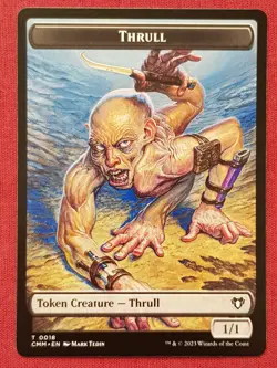Magic The Gathering COMMANDER MASTERS CMM THRULL TREASURE token card MTG - Image 1