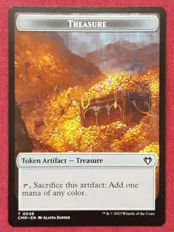Magic The Gathering COMMANDER MASTERS CMM THRULL TREASURE token card MTG - Image 2
