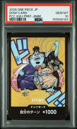 PSA 10 Jinbe DON!! Card Promo One Piece Japanese Kumamoto Prefecture - Image 1
