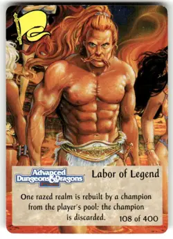 Spellfire CCG Common Card Labor of Legend - 1st Edition 108 of 400 - Image 1
