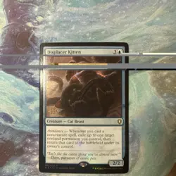 Wizards of the Coast Displacer Kitten Foil Stamped MTG Baldur's Gate 2022 - Image 1