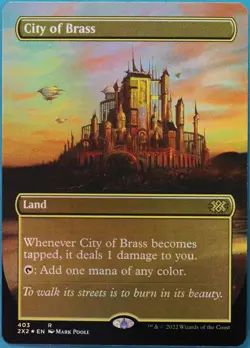 City of Brass (Borderless) FOIL Double Masters 2022 NM (518030) ABUGames - Image 1