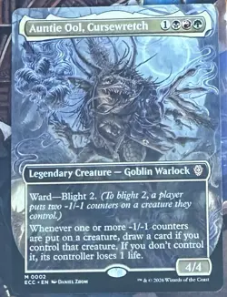 Auntie Ool, Cursewretch (Borderless) Commander: Lorwyn Eclipsed Regular In Hand - Image 1