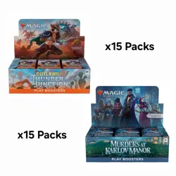 Murders At Karlov Manor + Outlaws Of Thunder Junction Play Booster Lot, x30 Pack - Image 1