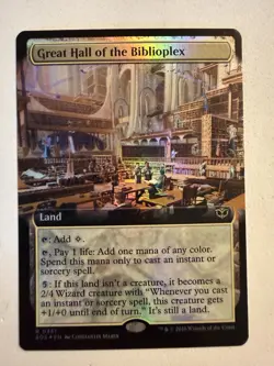Great Hall of the Biblioplex (Extended Art) Secrets of Strixhaven Foil X1 NM - Image 1