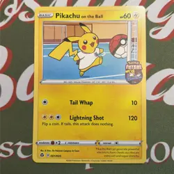Pikachu On The Ball 001/005 Futsal Promo Pokemon TCG Great Centering Blackstar - Image 1