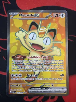 Meowth Ex Ultra Rare Perfect Order Pokemon TCG - Image 1