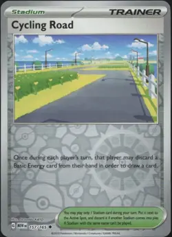 Cycling Road Reverse Holo 157/165 MEWen 151 Pokemon NM - Image 1