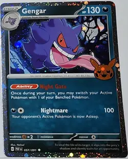 Gengar 057/091 Trick or Trade 2024 Cosmos Holo Bleed Error Rare Pokemon TCG ✨1 - Image 1