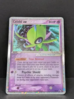 Celebi ex 017/017 Pop Series 2 Holo Ultra Rare Pokemon TCG Nintendo promo LP+ - Image 3