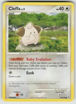 Cleffa 78/130 Common Diamond & Pearl Pokemon Damaged - Image 1