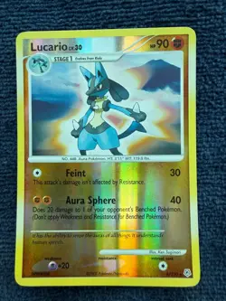 Pokemon - Lucario 6/130 Diamond & Pearl Reverse Holo Rare - Image 1
