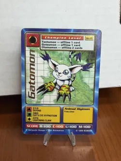 Digimon Gatomon Bo-15 1999 Bandai Series 1 Holo Foil Card NM - Image 1