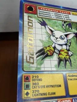 Digimon Gatomon Bo-15 1999 Bandai Series 1 Holo Foil Card NM - Image 2