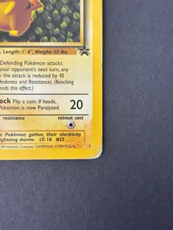 Pikachu WOTC Black Star Promo #1 - English Vintage Pokemon Card - Used - Image 4