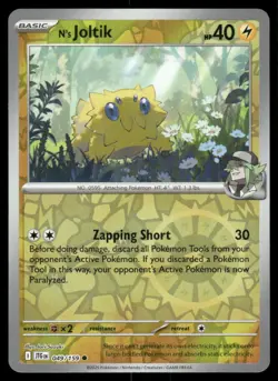 N's Joltik 049/159 Common Journey Together Pokemon Reverse Holo Near Mint - Image 1