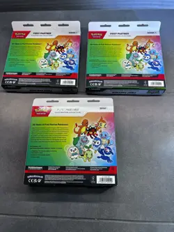 Pokemon TCG First Partner Illustration Series 1 - Lot of x3 Factory Sealed - Image 2