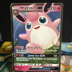 Pokemon TCG Wigglytuff GX Holo Ultra Rare Card Hidden Fates 42/68 NM/M Condition - Image 2
