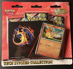 Pokemon Mega Evolution Ascended Heroes Tech Sticker Collection Charmander - Image 1