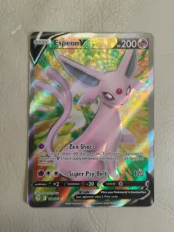 2021 Pokemon Evolving Skies Espeon V Full Art #179/203 NM - Image 2