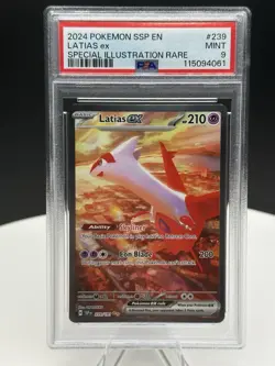 2024 Pokemon PSA 9 Latias ex #239/191 S&V Surging Sparks SIR Special Illust Rare - Image 5