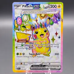 Pikachu ex 219/191 Ultra Rare SV08: Surging Sparks Pokemon TCG NM - Image 1