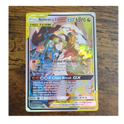 Reshiram & Zekrom GX TAG TEAM 259/236 Cosmic Eclipse Secret Rare Full Art Holo - Image 1