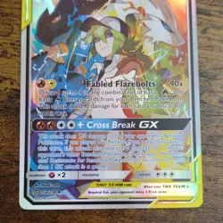 Reshiram & Zekrom GX TAG TEAM 259/236 Cosmic Eclipse Secret Rare Full Art Holo - Image 3