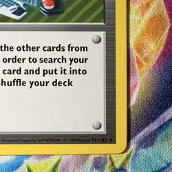 POKEMON TCG COMPUTER SEARCH 1st EDITION SHADOWLESS RARE 71/102! BASE SET! - Image 4