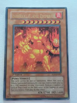 INFERNAL FLAME EMPEROR SD3-EN001 YU-GI-OH 2005 WJB0415 - Image 1