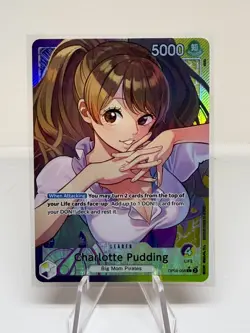One Piece TCG Two Legends Parallel #OP08-058 Charlotte Pudding Leader - Image 1