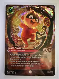 Disney Lorcana Jack-Jack Parr Incredible Potential Enchanted 232/204 - Image 1