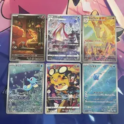 Pokemon TCG | Popular Pokemon Mixed Sets Japanese Art Rare AR X6 Card Bundle (1) - Image 1