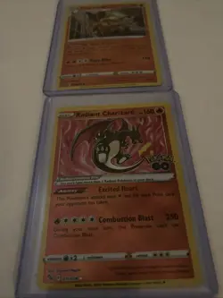 Pokemon Go Shiny And Regular Charizard Rare TCG Card Lot 010/078 And 011/078 - Image 1