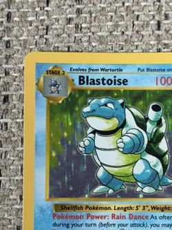 TCG SHADOWLESS Blastoise Base Set Holo Rare 2/102 Pokemon Card [Near Mint] - Image 2
