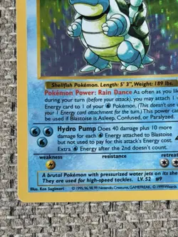 TCG SHADOWLESS Blastoise Base Set Holo Rare 2/102 Pokemon Card [Near Mint] - Image 5
