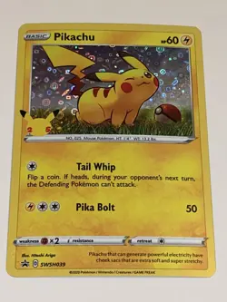 25th Anniversary General Mills Pokemon SWSH039 Pikachu Holo Card X2 NM/Mint - Image 3