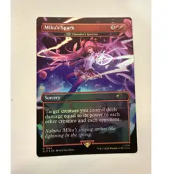 Wizards of the Coast Miku's Spark 1594 Secret Lair Drop Rare Foil Borderless Red - Image 1