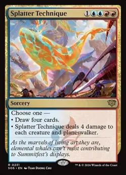1x Splatter Technique - Foil NM Eng MTG - Secrets of Strixhaven - Image 1
