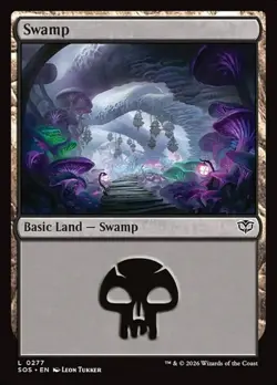 1x Swamp (#277) - Foil NM Eng MTG - Secrets of Strixhaven - Image 1