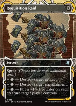 1x Requisition Raid - Foil Extended Art NM Eng MTG - Secrets of Strixhaven - Image 1