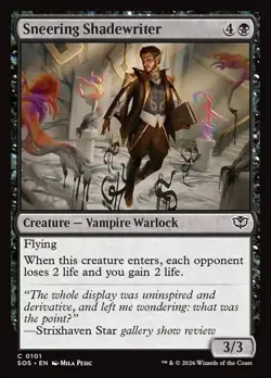 1x Sneering Shadewriter - Foil NM Eng MTG - Secrets of Strixhaven - Image 1
