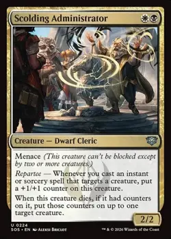 1x Scolding Administrator NM Eng MTG - Secrets of Strixhaven - Image 1