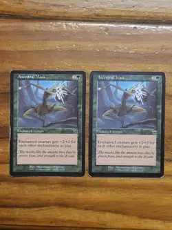 MTG Magic the Gathering Ancestral Mask X4 Mercadian Masques Card Set 1999 - Image 2