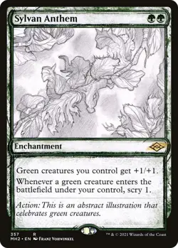 Sylvan Anthem (Showcase) 357 Rare Modern Horizons 2 Near Mint - Image 1