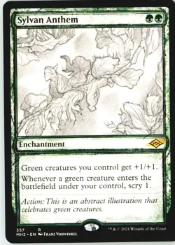 Sylvan Anthem (Showcase) 357 Rare Modern Horizons 2 Near Mint - Image 2