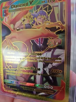 Charizard V Rainbow Foil Fan Art Vinyl Collector Card TG03/TG30 HP170 - Image 4