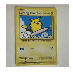 Pokemon Surfing Pikachu 111/108 Evolutions Secret Rare Basic HP 50 2016 English - Image 1