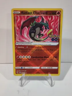 Pokemon Go Radiant Charizard TCG Card Holo Radiant Rare 011/078 NM - Image 1