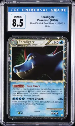 2010 POKEMON HEARTGOLD & SOULSILVER #108 FERALIGATR-HOLO CGC 8.5 - Image 1